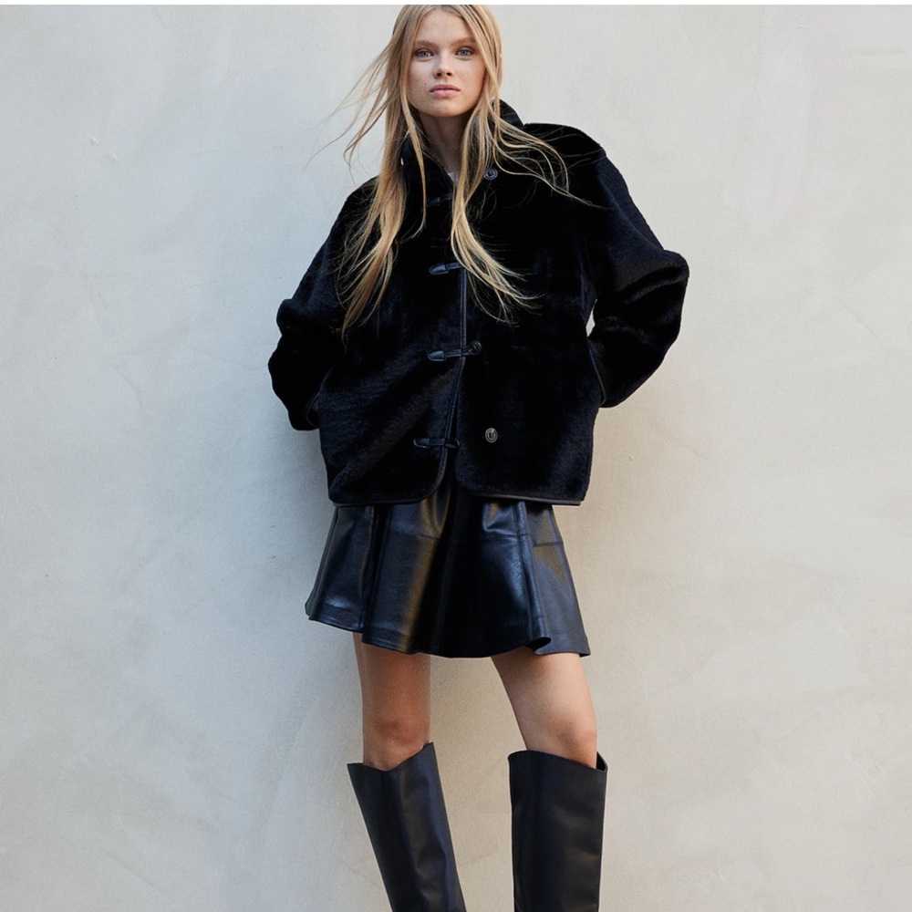 H&M Fluffy Black Jacket (NEW)